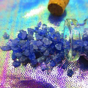 Tanzanite Gemstone Chips In A Bottle Embellishments Natural Semi Precious